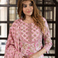 Jaitpuriya Women Pink Pure Cotton Straight Kurta Bottom Dupatta set