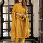 Jaitpuriya Women Yellow Pure Cotton Straight Kurta Bottom Dupatta set