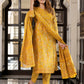 Jaitpuriya Women Yellow Pure Cotton Straight Kurta Bottom Dupatta set