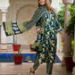 Jaitpuriya Women Teal Blue Pure Cotton Straight Kurta bottom Dupatta set