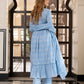 Jaitpuriya Women Blue Pure Cotton Anarkali Kurta Bottom Dupatta set