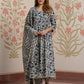 Jaitpuriya Women Cream Pure Cotton Anarkali Kurta Bottom Dupatta set