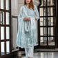 Jaitpuriya Women Green Pure Cotton Straight Kurta Bottom Dupatta set