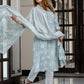 Jaitpuriya Women Green Pure Cotton Straight Kurta Bottom Dupatta set