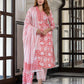 Jaitpuriya Women Red Pure Cotton Straight Kurta Bottom Dupatta set