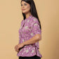 Jaitpuriya Women Mauve Cotton Shrit Top