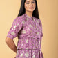 Jaitpuriya Women Mauve Cotton Shrit Top