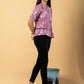 Jaitpuriya Women Mauve Cotton Shrit Top