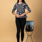 Jaitpuriya Women Black Cotton Cinched Waist Top
