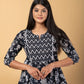 Jaitpuriya Women Black Cotton Cinched Waist Top