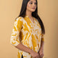 Jaitpuriya Women Mustard Cotton Ragular Top