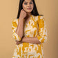 Jaitpuriya Women Mustard Cotton Ragular Top
