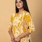 Jaitpuriya Women Mustard Cotton Ragular Top