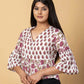 Jaitpuriya Women White Cotton Crop Top