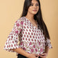 Jaitpuriya Women White Cotton Crop Top
