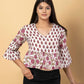 Jaitpuriya Women White Cotton Crop Top