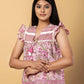 Jaitpuriya Women Baby Pink Cotton Peplum Top