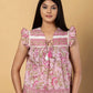 Jaitpuriya Women Baby Pink Cotton Peplum Top