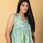 Jaitpuriya Women Sea Green Cotton Empire Top