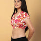 Jaitpuriya Women White And Peach Cotton Crop Top