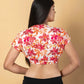 Jaitpuriya Women White And Peach Cotton Crop Top