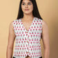 Jaitpuriya Women White Cotton Vest Top