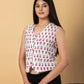 Jaitpuriya Women White Cotton Vest Top
