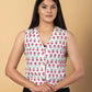 Jaitpuriya Women White Cotton Vest Top