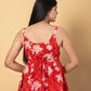 Jaitpuriya Women Red Cotton Peplum Top