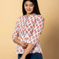Jaitpuriya Women Cream Cotton Ragular Top