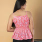 Jaitpuriya Women Pink Cotton Empire Top