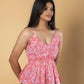 Jaitpuriya Women Pink Cotton Empire Top